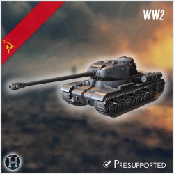 IS-2 1943 heavy tank - 3D STL WW2 (28mm (1:56)) | Hartolia Miniatures