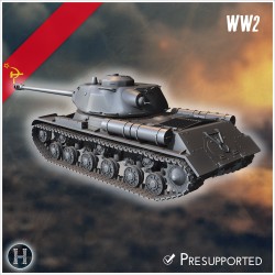 IS-2 1943 heavy tank - 3D STL WW2 (28mm (1:56)) | Hartolia Miniatures