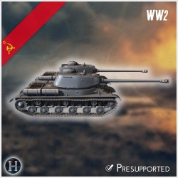 IS-2 1944 heavy tank - 3D STL WW2 (28mm (1:56)) | Hartolia Miniatures
