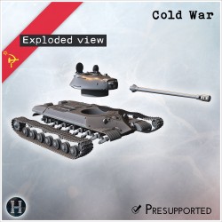 T-10A heavy tank - 3D STL Cold War (28mm (1:56)) | Hartolia Miniatures