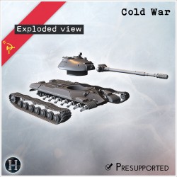 T-10M heavy tank - 3D STL Cold War (28mm (1:56)) | Hartolia Miniatures