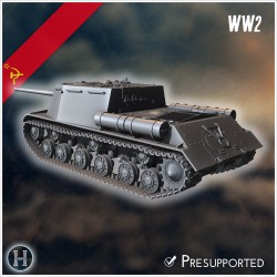 ISU-122 self-propelled gun - 3D STL File | Hartolia Miniatures
