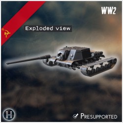 ISU-122 self-propelled gun - 3D STL File | Hartolia Miniatures