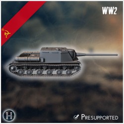ISU-122S self-propelled gun - 3D STL File | Hartolia Miniatures