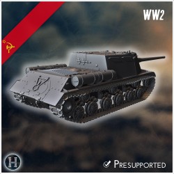 ISU-122S self-propelled gun - 3D STL File | Hartolia Miniatures