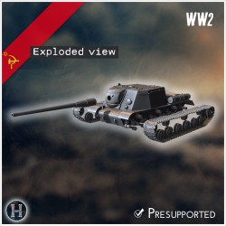 ISU-122S self-propelled gun - 3D STL File | Hartolia Miniatures
