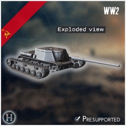 ISU-122S self-propelled gun - 3D STL File | Hartolia Miniatures