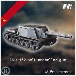 ISU-152 self-propelled gun - 3D STL File | Hartolia Miniatures