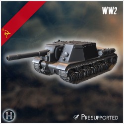 ISU-152 self-propelled gun - 3D STL File | Hartolia Miniatures