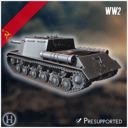 ISU-152 self-propelled gun - 3D STL File | Hartolia Miniatures