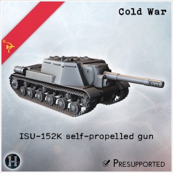 ISU-152K modernized self-propelled gun - 3D STL | Hartolia Miniatures