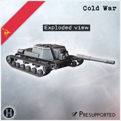 ISU-152K modernized self-propelled gun - 3D STL | Hartolia Miniatures