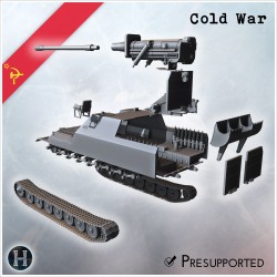 Objekt 263 self-propelled gun - 3D STL File | Hartolia Miniatures