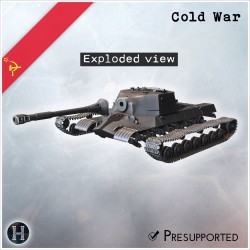 Objekt 268 self-propelled gun - 3D STL File | Hartolia Miniatures