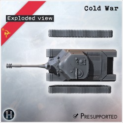 Objekt 268 self-propelled gun - 3D STL File | Hartolia Miniatures