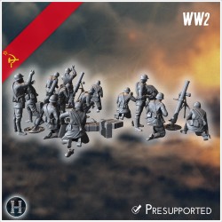 107mm M1938 Soviet heavy mortars... - 3D STL | Hartolia Miniatures