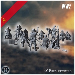 107mm M1938 Soviet heavy mortars... - 3D STL | Hartolia Miniatures