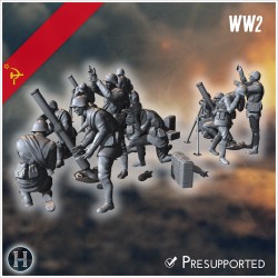 107mm M1938 Soviet heavy mortars... - 3D STL | Hartolia Miniatures