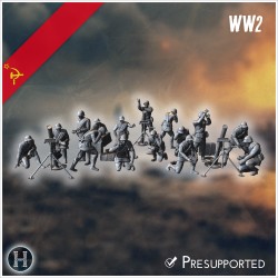 107mm M1938 Soviet heavy mortars... - 3D STL | Hartolia Miniatures