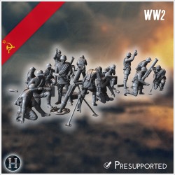 107mm M1938 Soviet heavy mortars... - 3D STL | Hartolia Miniatures