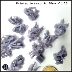 107mm M1938 Soviet heavy mortars... - 3D STL | Hartolia Miniatures