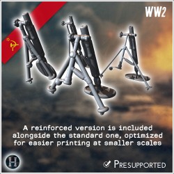 50mm RM-38 Soviet light mortars... - 3D STL | Hartolia Miniatures
