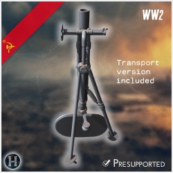 50mm RM-38 Soviet light mortars... - 3D STL | Hartolia Miniatures