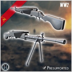 Degtyaryov DP-27 LMG light machine gun - 3D STL | Hartolia Miniatures