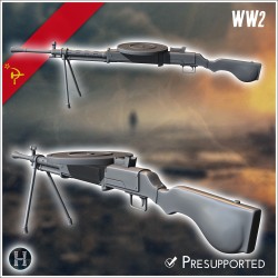 Degtyaryov DP-27 LMG light machine gun - 3D STL | Hartolia Miniatures