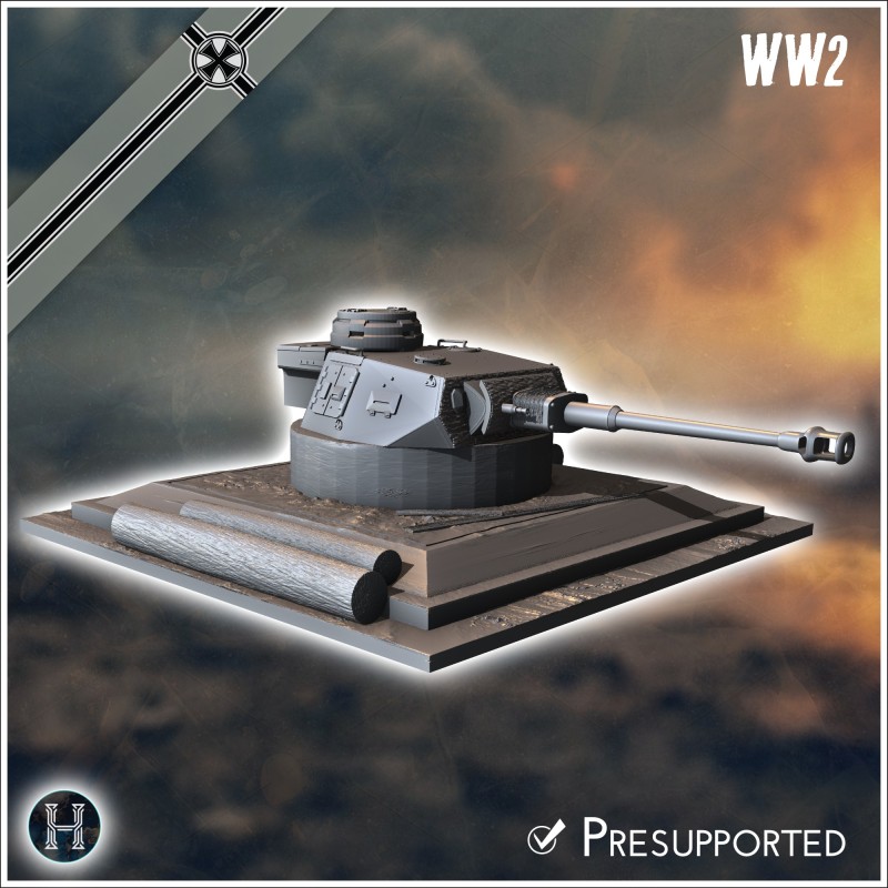 Bunker with Panzer IV Ausf. G turret - 3D STL | Hartolia Miniatures
