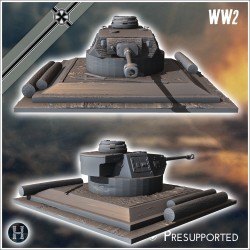 Bunker with Panzer IV Ausf. G turret - 3D STL | Hartolia Miniatures
