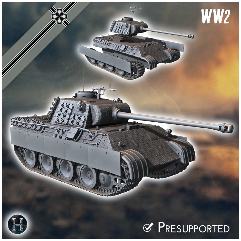 anzer V Panther Ausf. D - Fichier STL 3D | Hartolia Miniatures