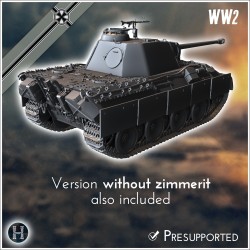 Panzer V Panther Ausf. A - 3D STL File | Hartolia Miniatures