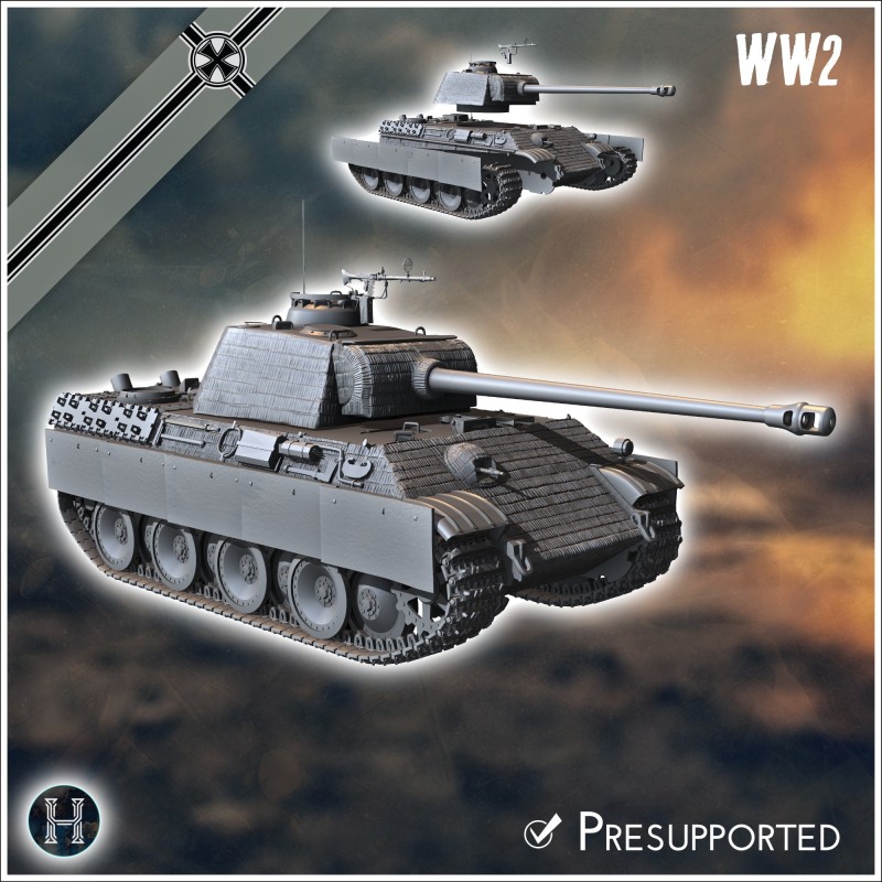 Panzer V Panther Ausf. G (open... - 3D STL | Hartolia Miniatures