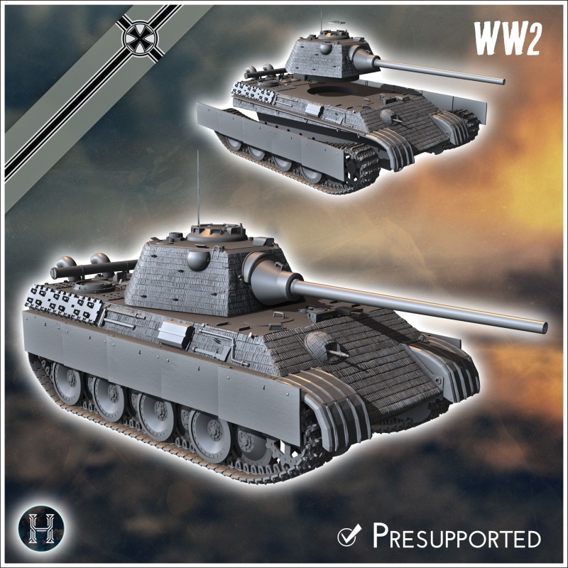 Panzer V Panther Ausf. F - Fichier STL 3D | Hartolia Miniatures