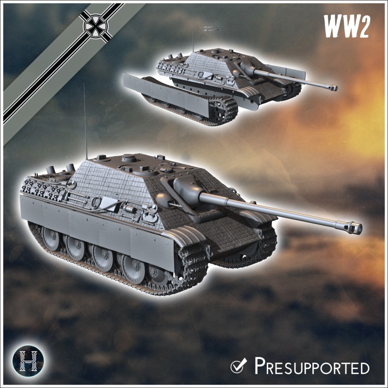 Jagdpanzer V Jagdpanther I Ausf. G2 - 3D STL | Hartolia Miniatures