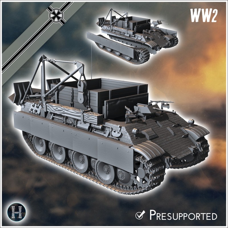 Panzer V Panther Bergepanther - Fichier STL 3D | Hartolia Miniatures