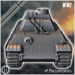 Panzer V Flakpanther 341 mit 20 mm - 3D STL File | Hartolia Miniatures