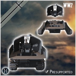 Panzer V 128 mm SPG Grille 12 (K) - 3D STL File | Hartolia Miniatures