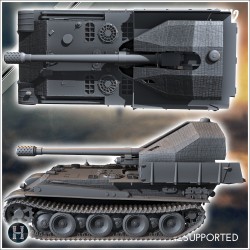 Panzer V 128 mm SPG Grille 12 (K) - 3D STL File | Hartolia Miniatures
