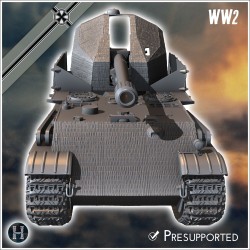 Panzer V 128 mm SPG Grille 12 (K) - 3D STL File | Hartolia Miniatures