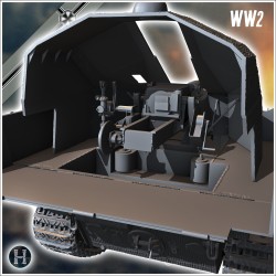 Panzer V 128 mm SPG Grille 12 (K) - 3D STL File | Hartolia Miniatures