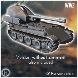 Panzer V 128 mm SPG Grille 12 (K) - 3D STL File | Hartolia Miniatures