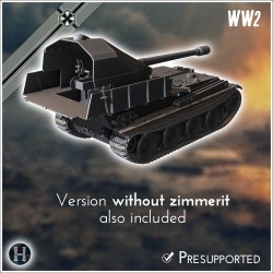 Panzer V 128 mm SPG Grille 12 (K) - 3D STL File | Hartolia Miniatures