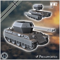 Panzer V Flakpanther 55 mm (version... - STL 3D | Hartolia Miniatures