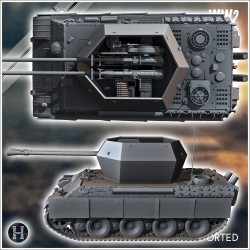 Panzer V Flakpanther 55 mm (open... - 3D STL | Hartolia Miniatures
