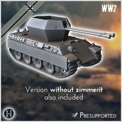 Panzer V Flakpanther 55 mm (open... - 3D STL | Hartolia Miniatures