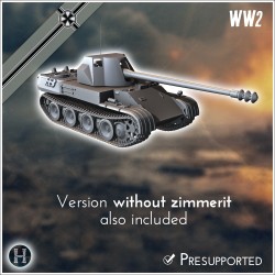 Panzer V Panther 128 mm Skorpion (Rh) - 3D STL | Hartolia Miniatures