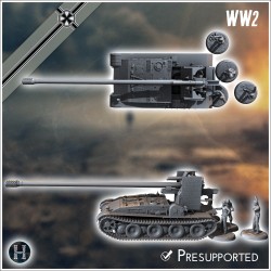 Panzer V Panther 150 mm sFH 43 Grille - STL 3D | Hartolia Miniatures