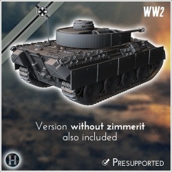 Panzer V Panther Ausf. D with... - 3D STL | Hartolia Miniatures